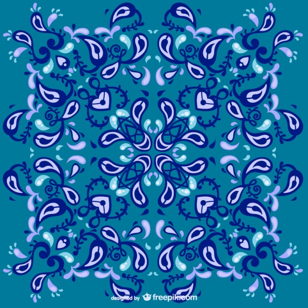 Symmetric Ornamental Floral Background Vector