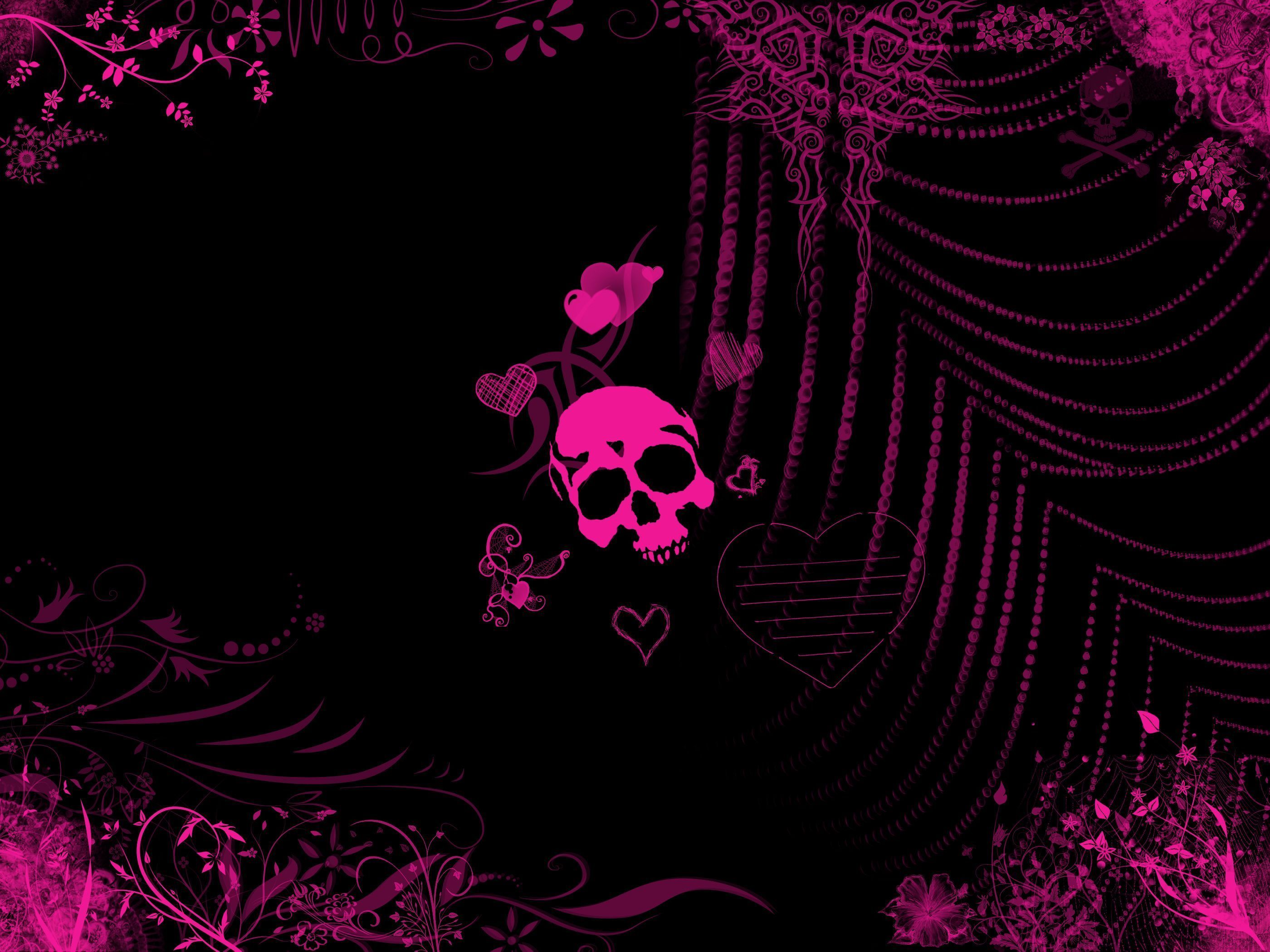 Black Girly Wallpaper