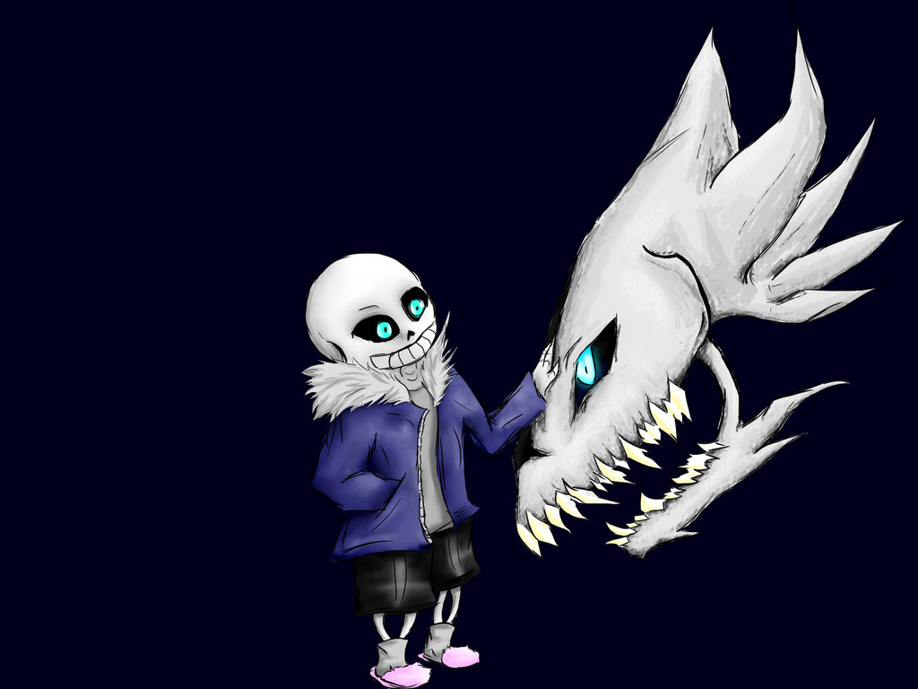 Sans With Gaster Blaster Speedpaint By Jeyawue