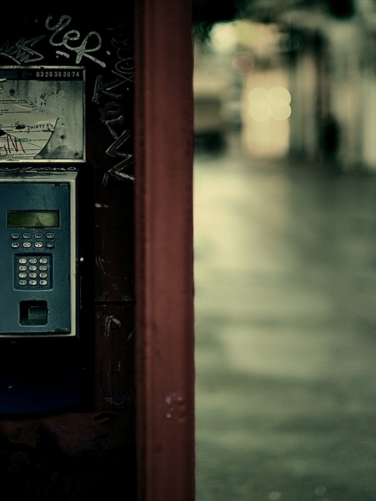 Worn Out Payphone iPad Wallpaper