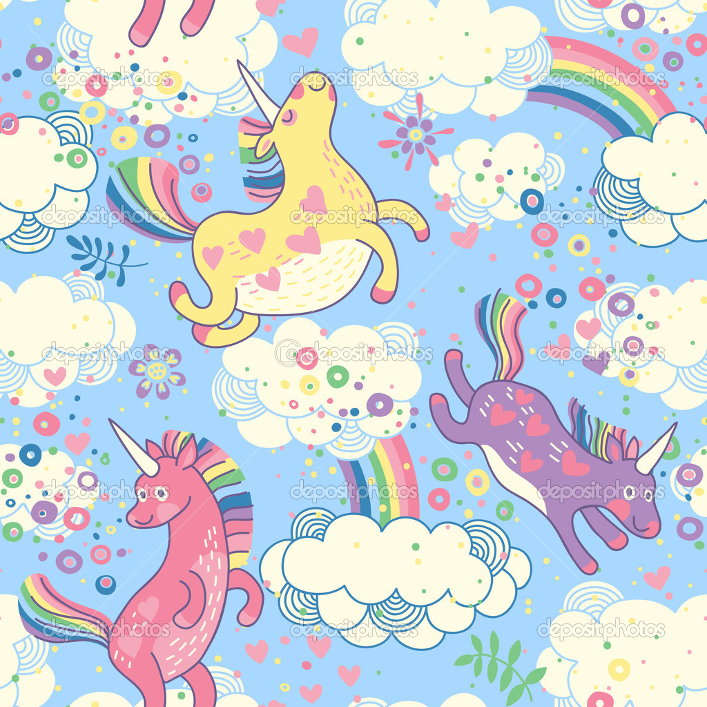 Cute Unicorns And Rainbows Wallpaper Image Pictures Becuo