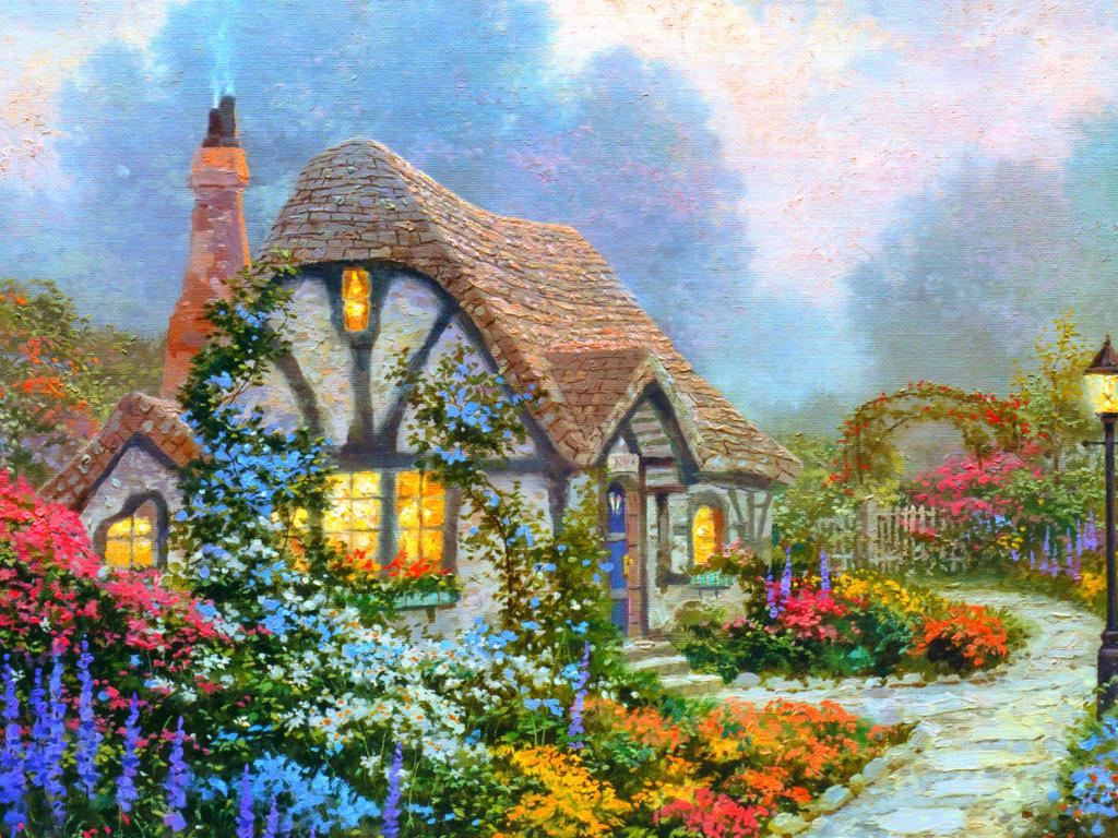 Summer Cottage High Quality And Resolution Wallpaper