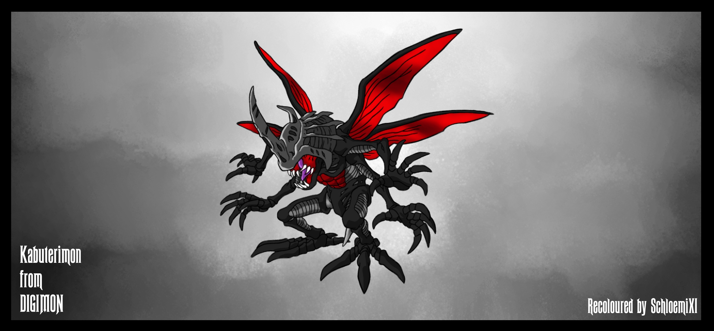 Digimon Adventure Kabuterimon Black Recolour By Schloemixi On