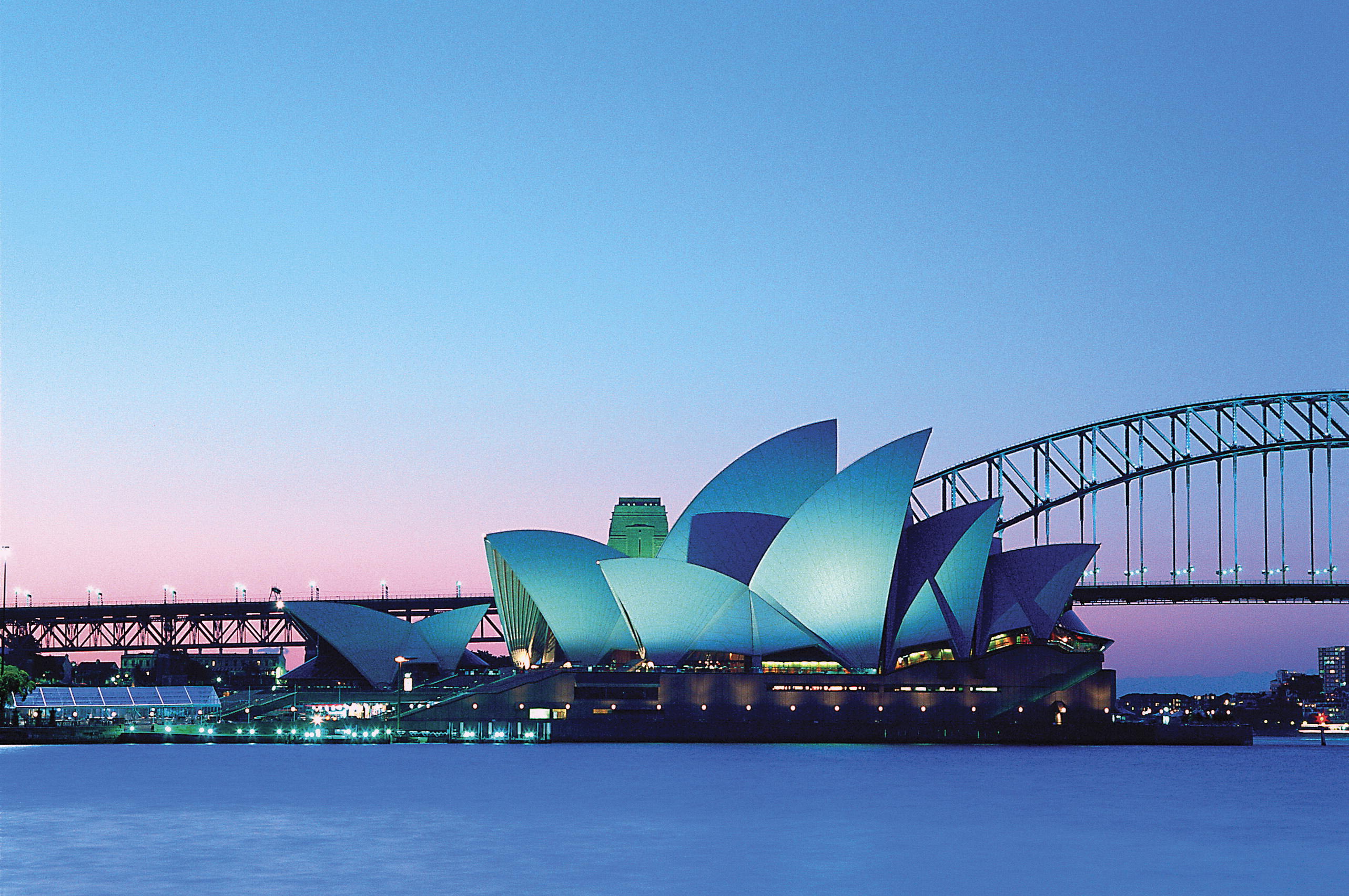 Australia Sydney Opera House Sunset Wallpaper Background