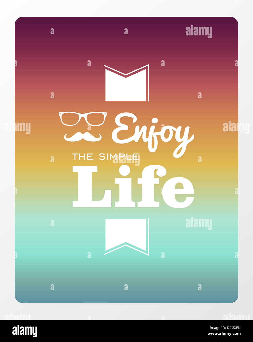 Retro Hipster Enjoy The Simple Life Wallpaper Background Vector