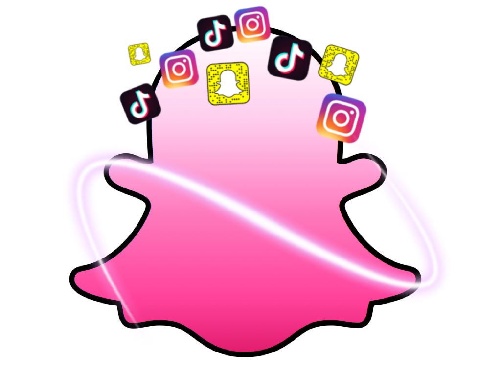 snapchat snap intagram tiktok cellphone   Cute Transparent 1024x768
