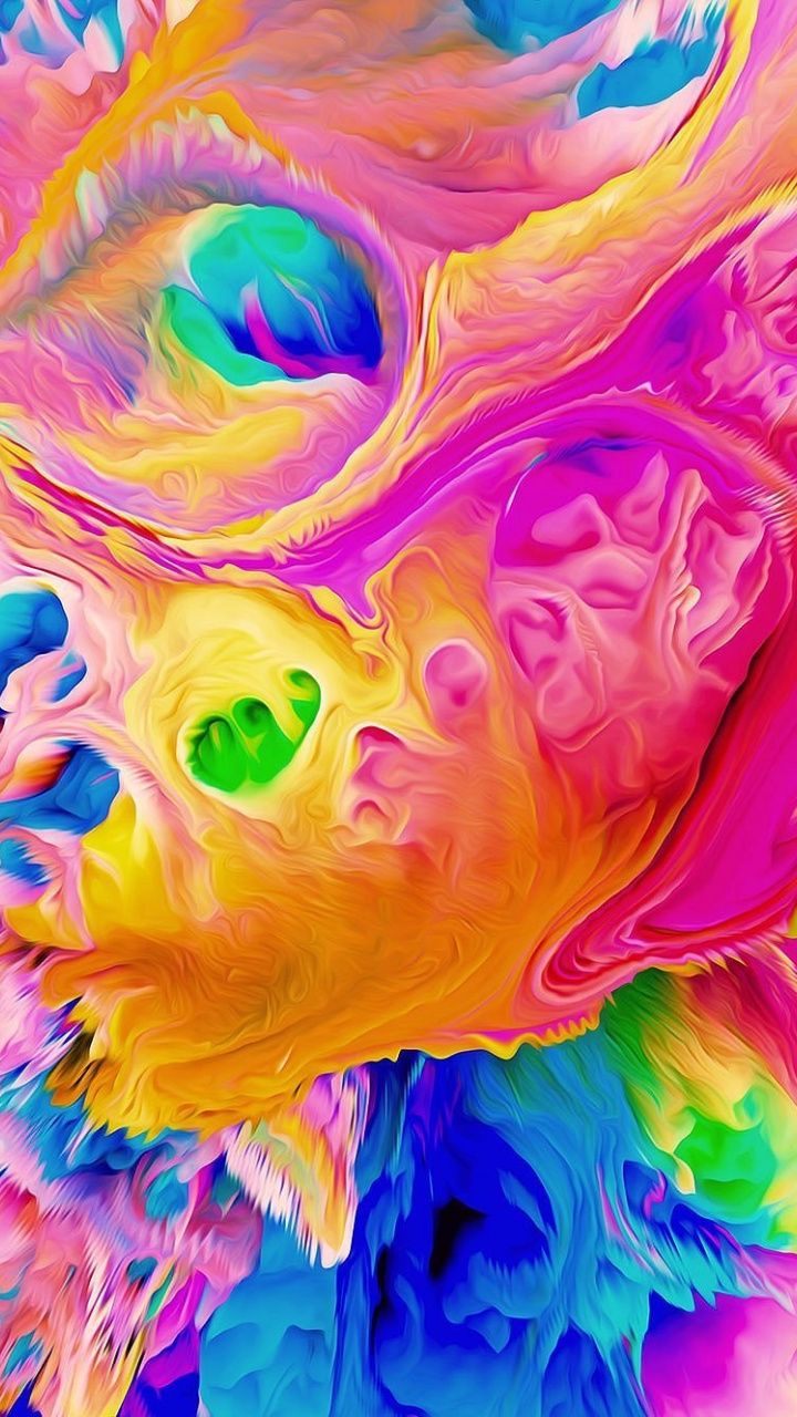 Energy Waves Colorful Abstract Digital Art Wallpaper