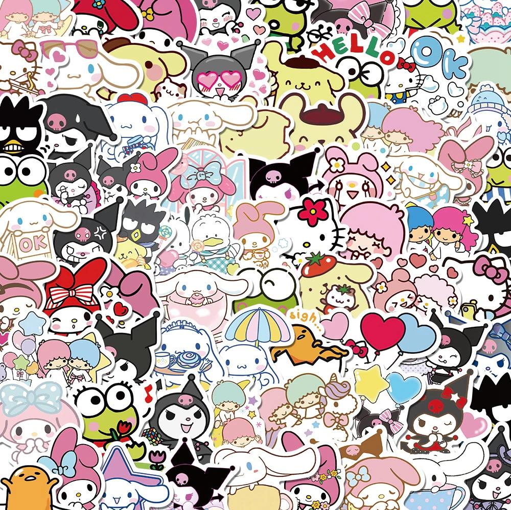 50100Pcs Mixed Cartoon Sanrio Stickers Cute Hello Kitty