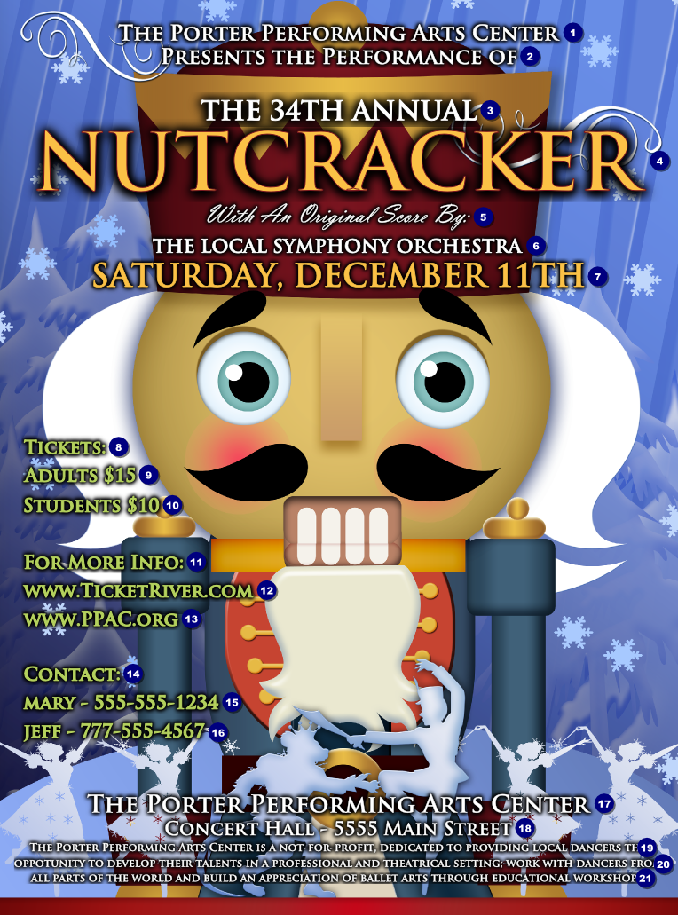 Nutcracker Ballet Flyer Ticketprinting