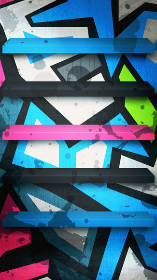 Graffiti Shelves iPhone 5c 5s Wallpaper