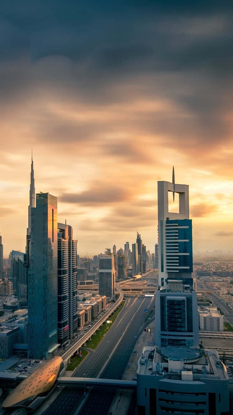City Sunset iPhone Wallpaper