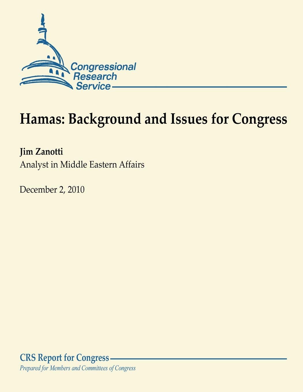 Hamas Background And Issues For Congress Jim Zanotti