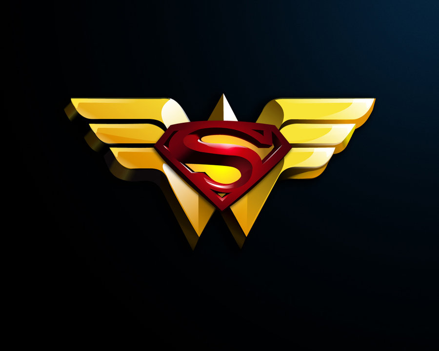 Superman Wonder Woman logo by MrK 8 on