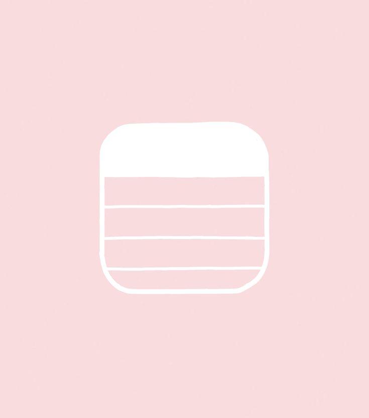 Notes Icon Pale Pink Ios App Design iPhone