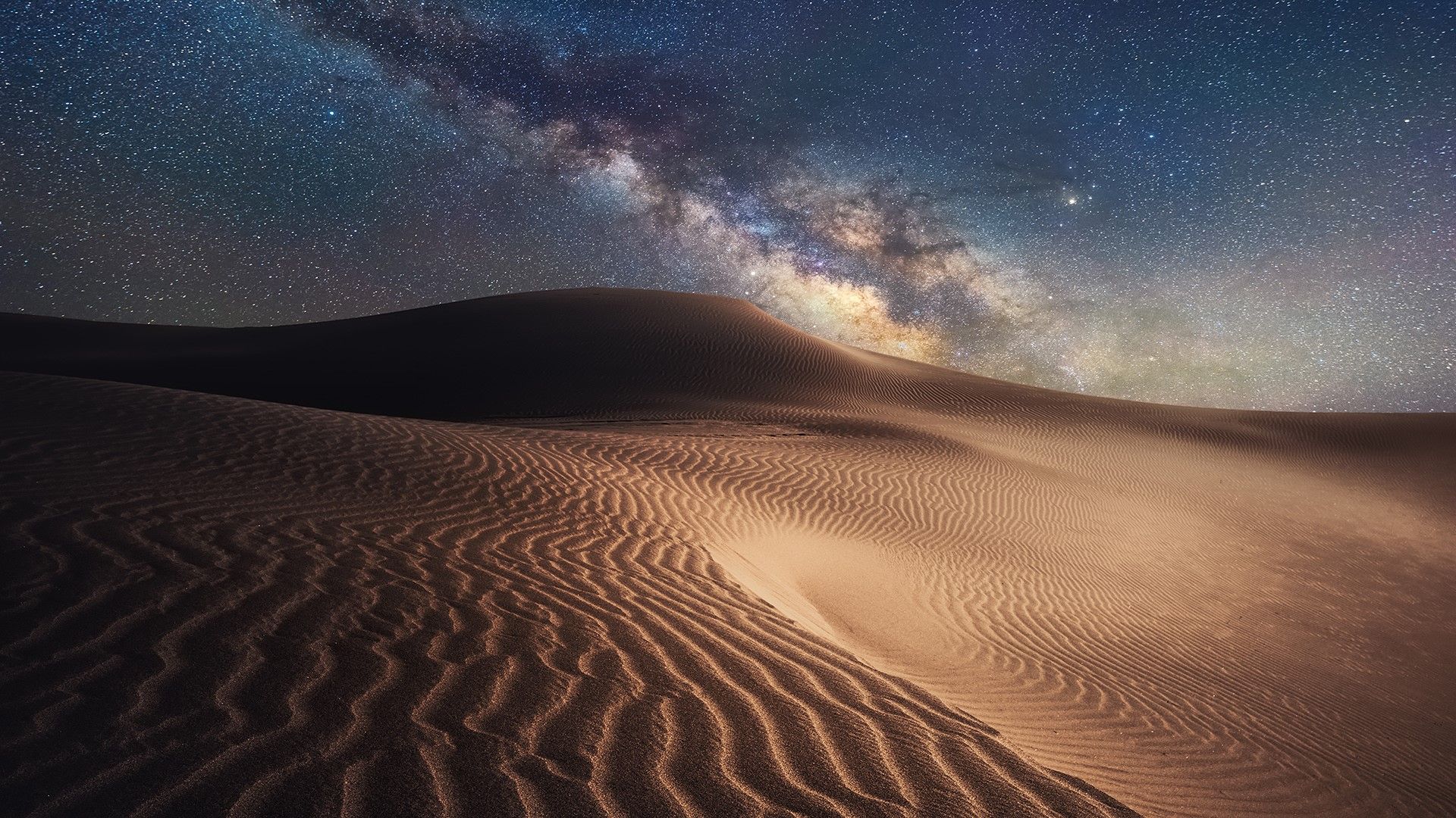 Desert At Night Wallpaper On