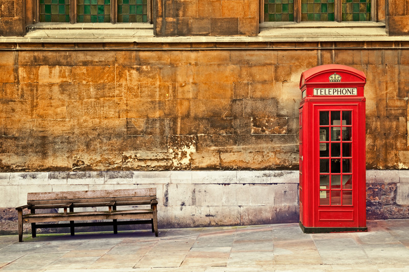 P British Red Phone Booth Wall Mural Eazywallz