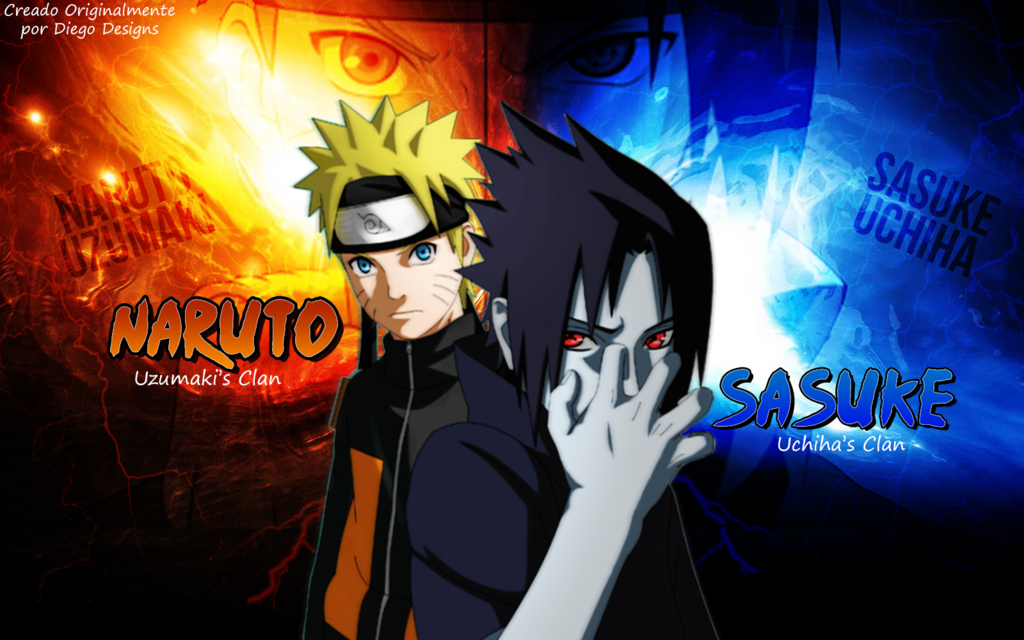 Wallpaper De Naruto Uzumaki Y Sasuke Uchiha By Diegossjeditions On