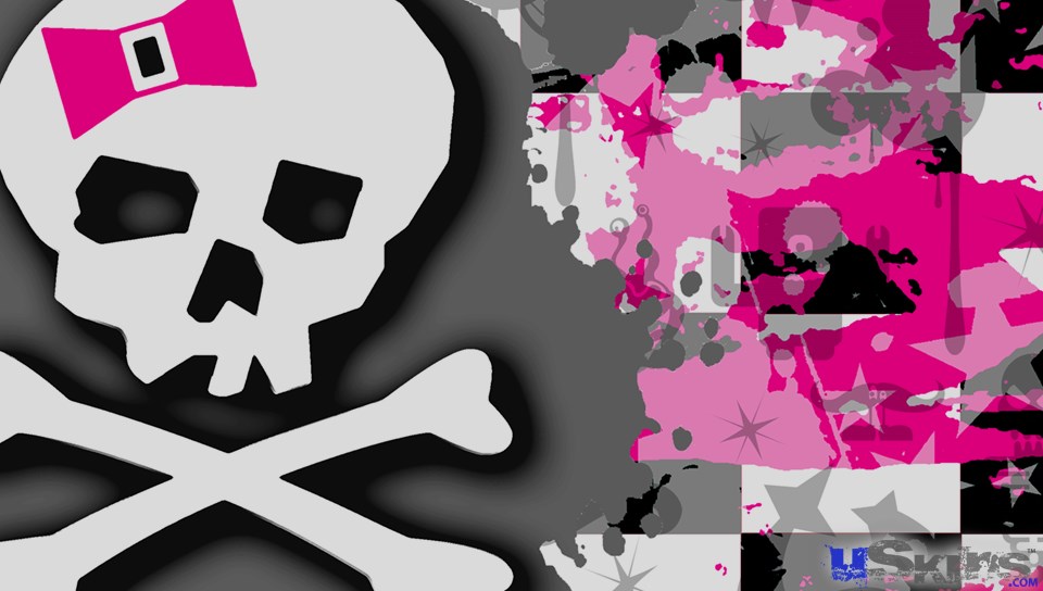 Girly Pink Bow Skull Decal Style Skin Fits Sony Ps Vita