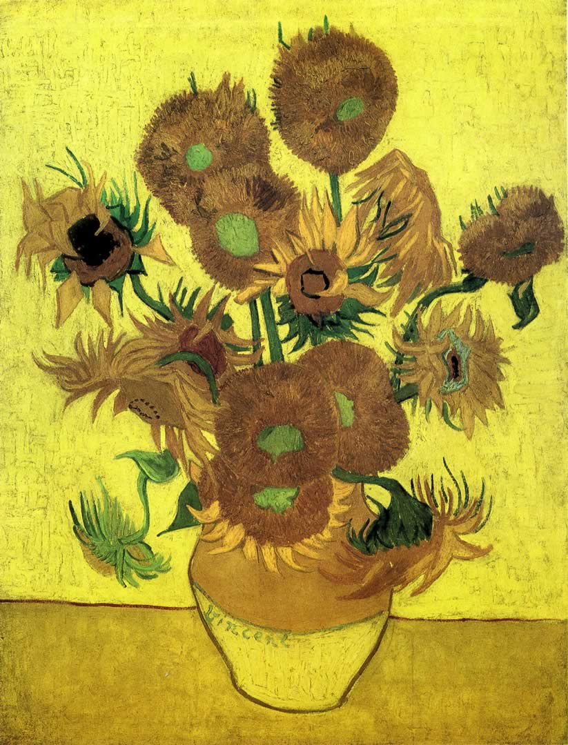 Life With Sunflowers Vincent Van Gogh Paintings Wallpaper Image