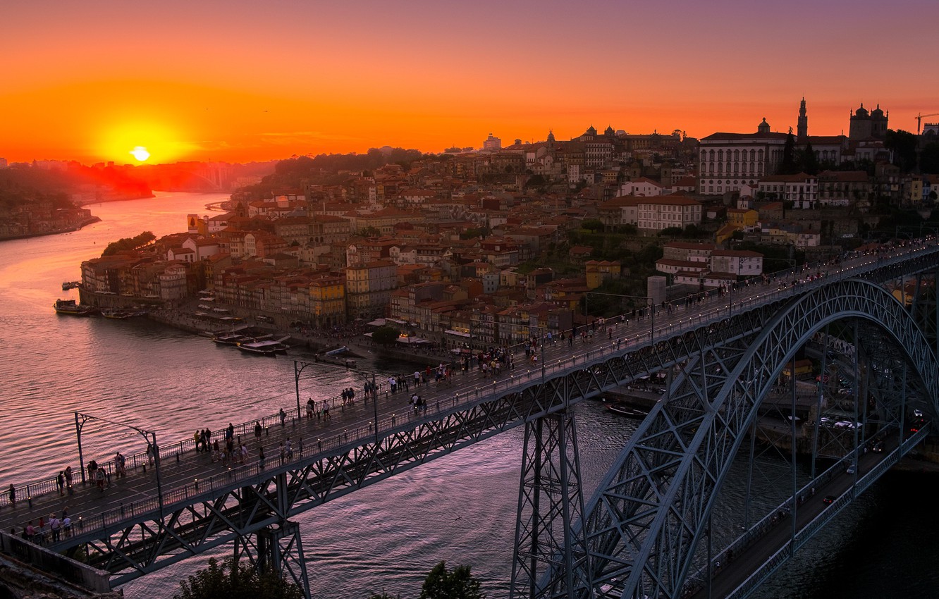 Wallpaper The City Sunset Porto Image For Desktop Section