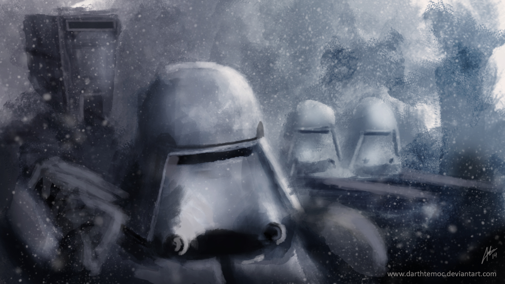 Episode Vii Snowtrooper By Darthtemoc Fan Art Digital Drawings