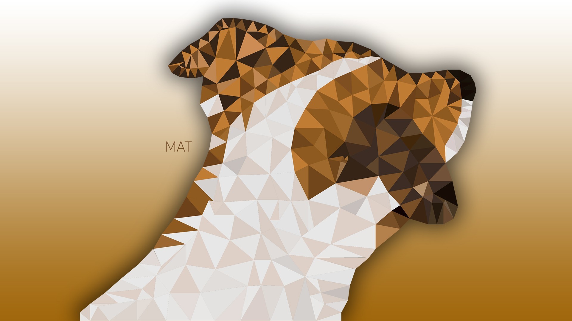 Dog Animals Poly Low Wallpaper