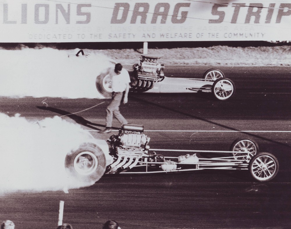 vintage drag racing wallpaper