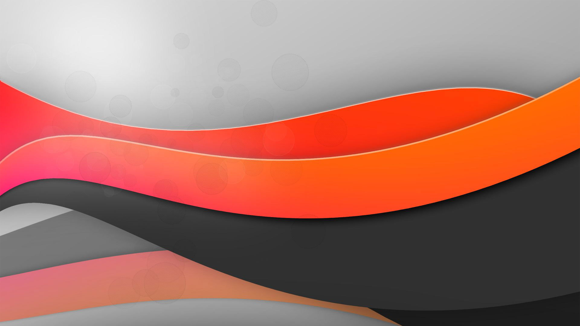 Gray And Orange Waves HD Wallpaper