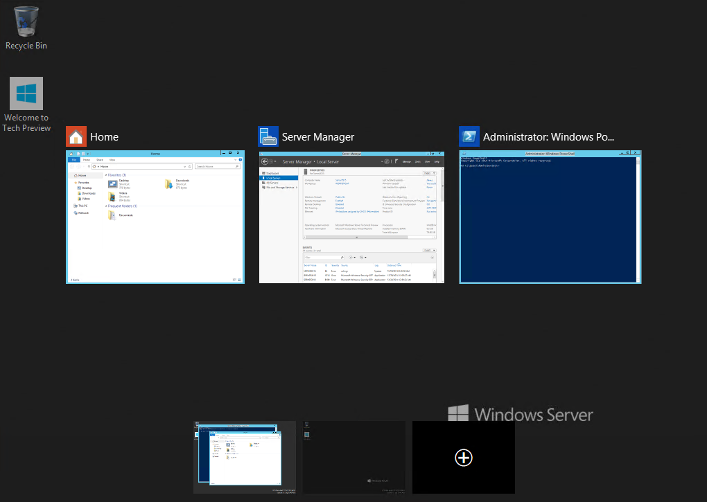 Multiple Desktop Screens on Windows Server 2015 Windows Server 2015