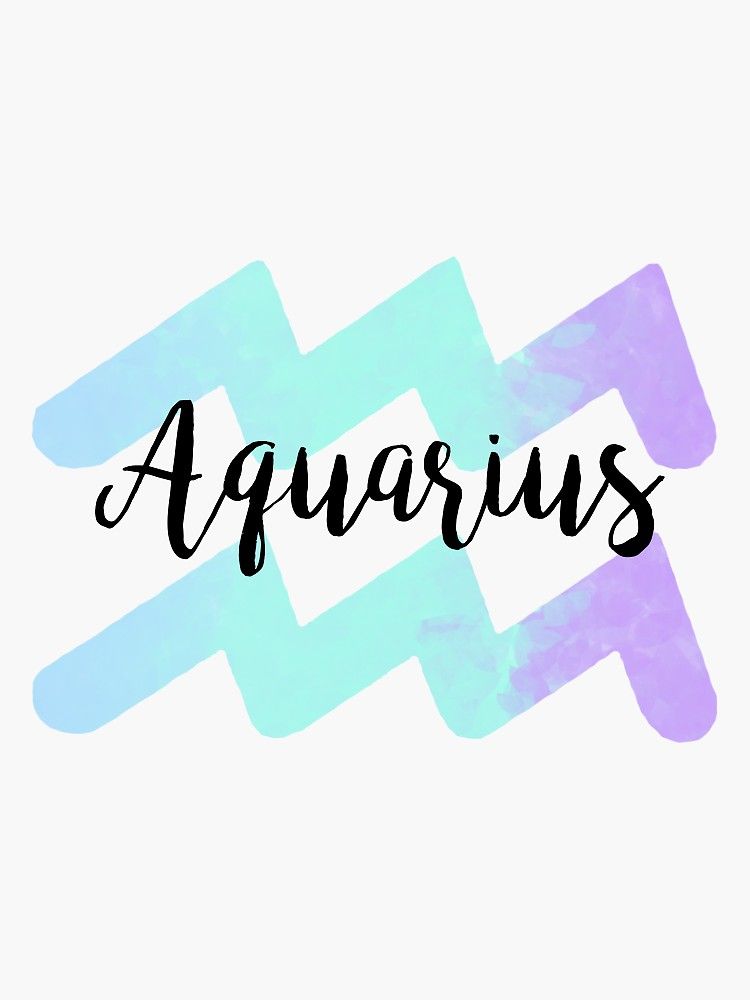 Aquarius Sticker By Winifredjune Zodiac Signs