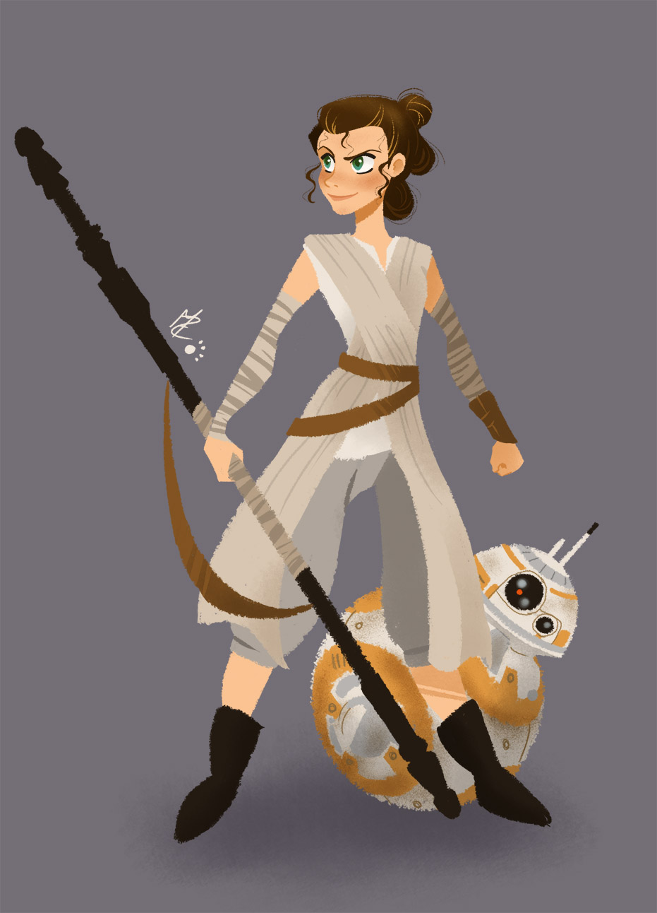Rey And Bb8 By Linxchan91