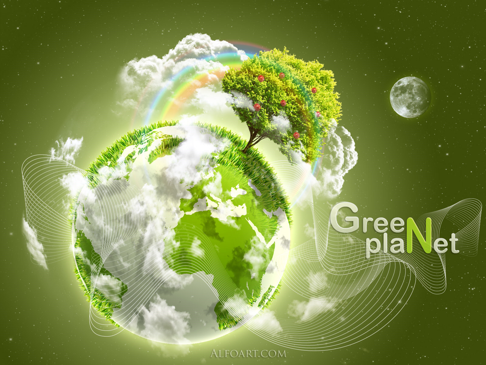 Earth Day Green Pla Wallpaper