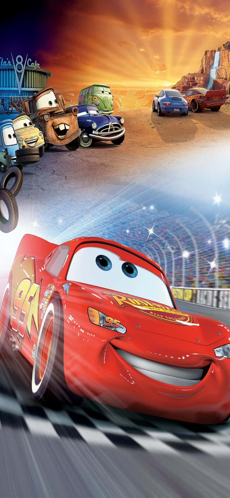 Piston Cup Victories iPhone X Cars Background Wallpaper