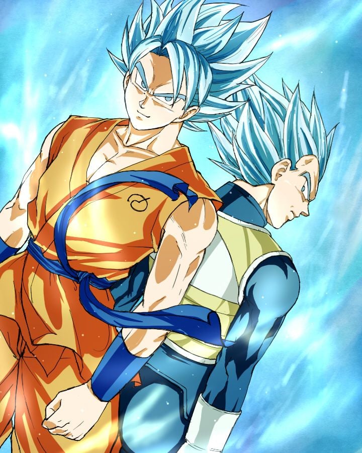 super saiyan god goku and vegeta