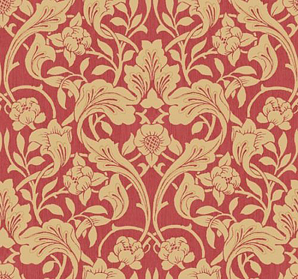 Wallpaper Sample Antonina Vella Arts and Crafts in Red eBay
