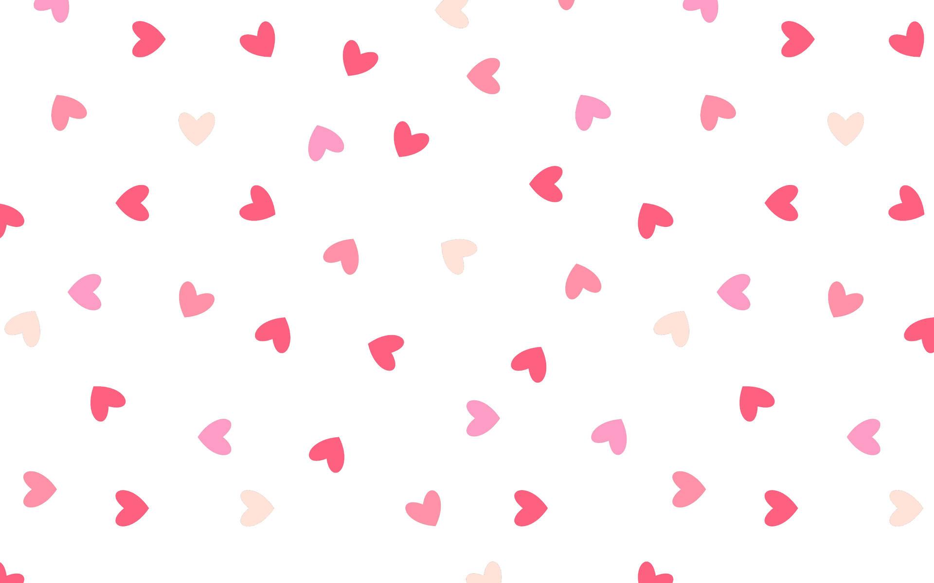 Download Scattered Hearts Valentines Day Desktop Wallpaper