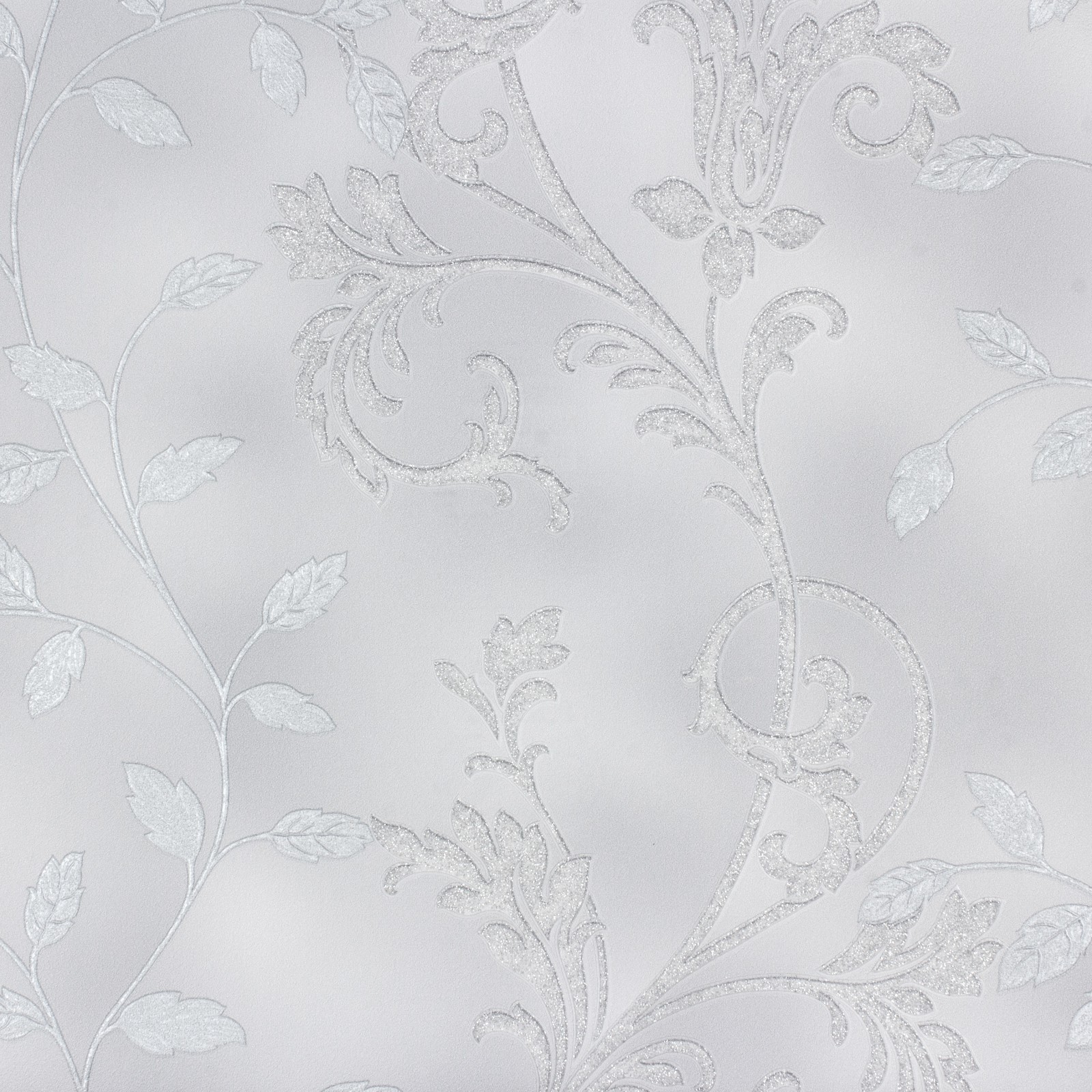 Wallpaper Rasch Diamond Dust Floral Light Blue Grey Silver