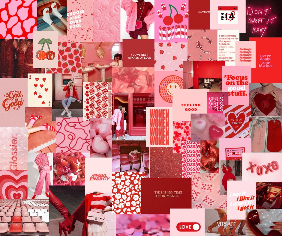 Image Pink And Red Valentines Day Wall Collage Kit Denmark