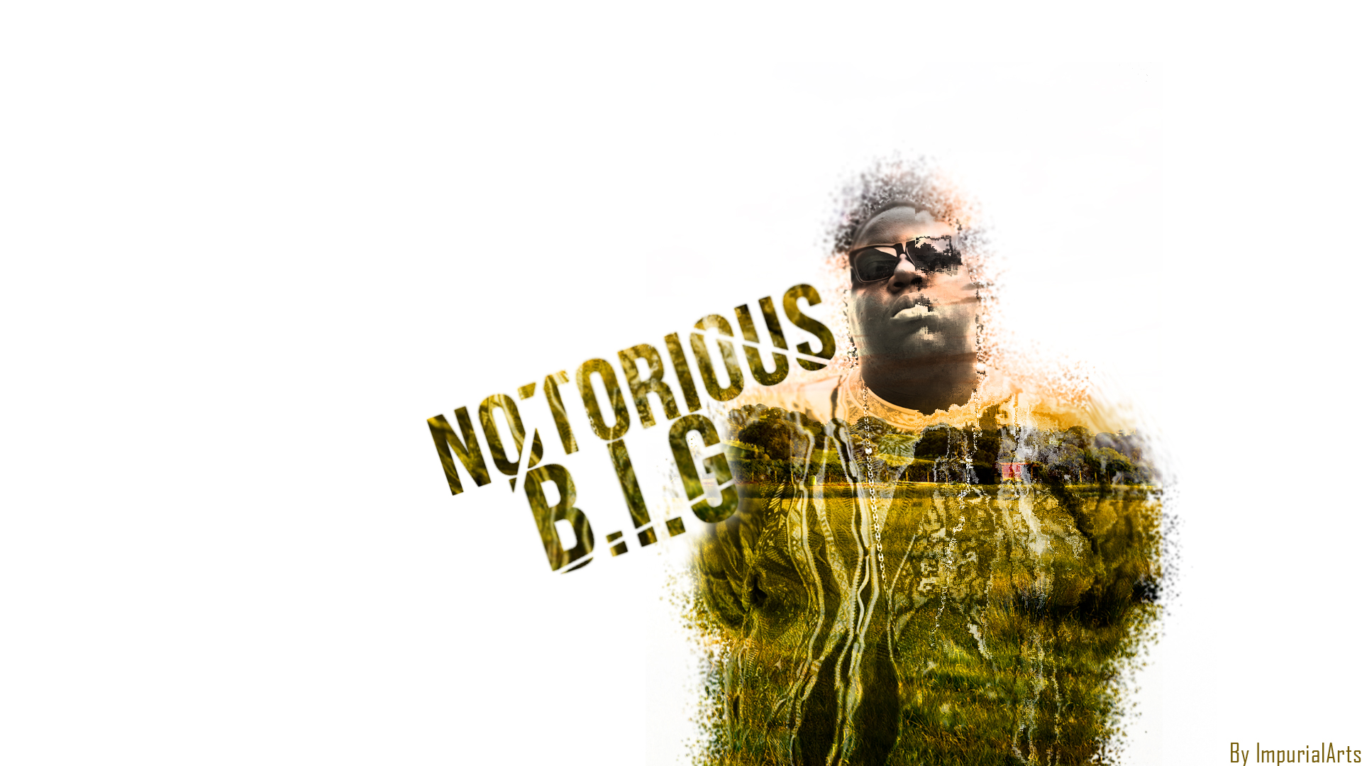 Biggie Smalls Abstract Style Desktop Background by