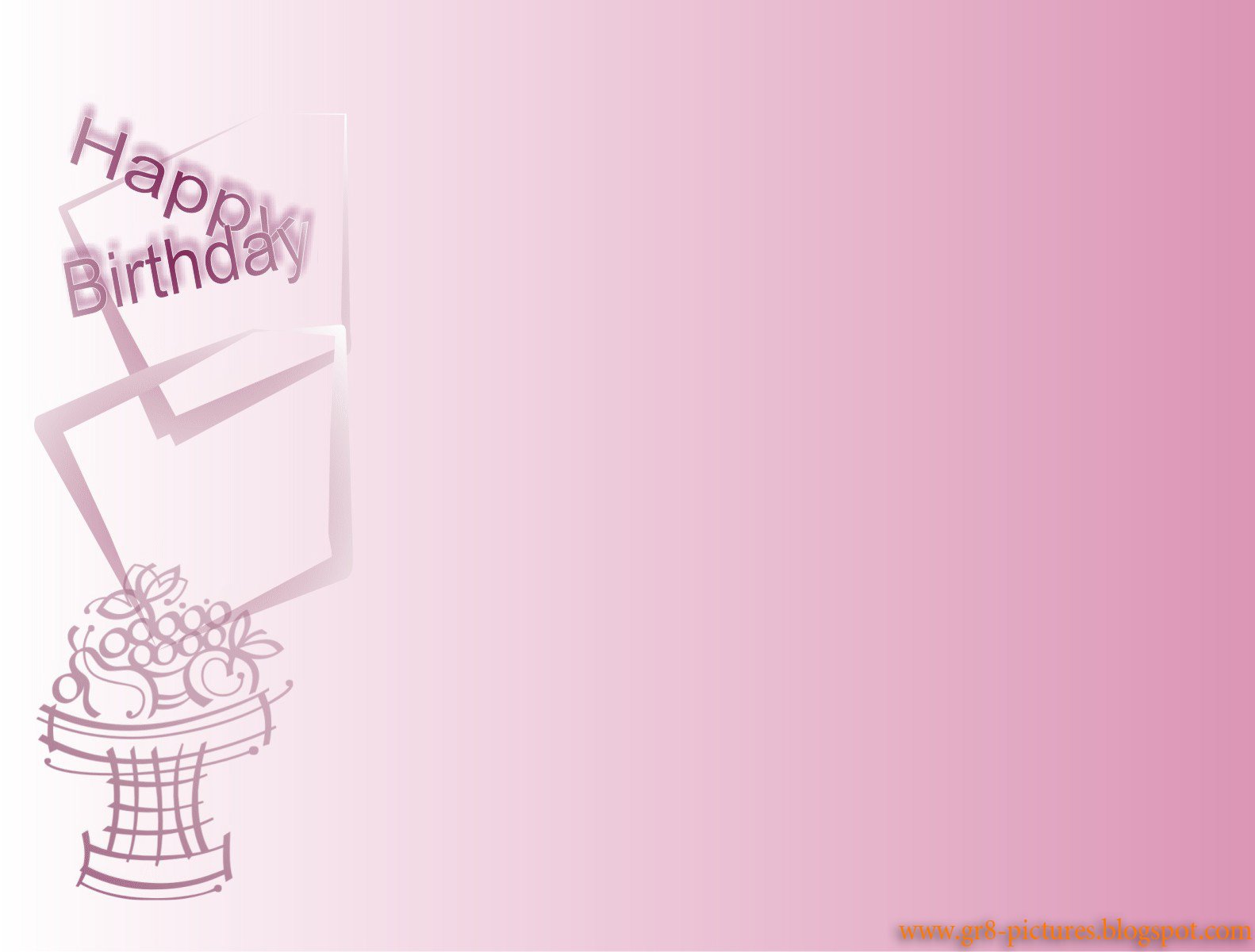 Pink happy birthday wallpaper 1582x1200