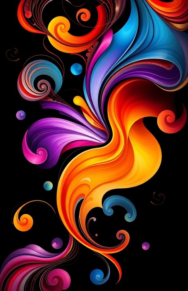 Beautiful Black Background Wallpaper
