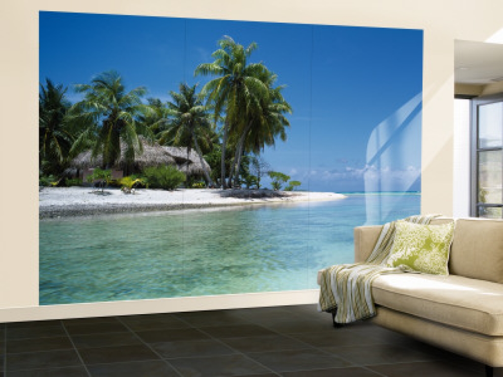Living Room Wallpaper Murals Beach