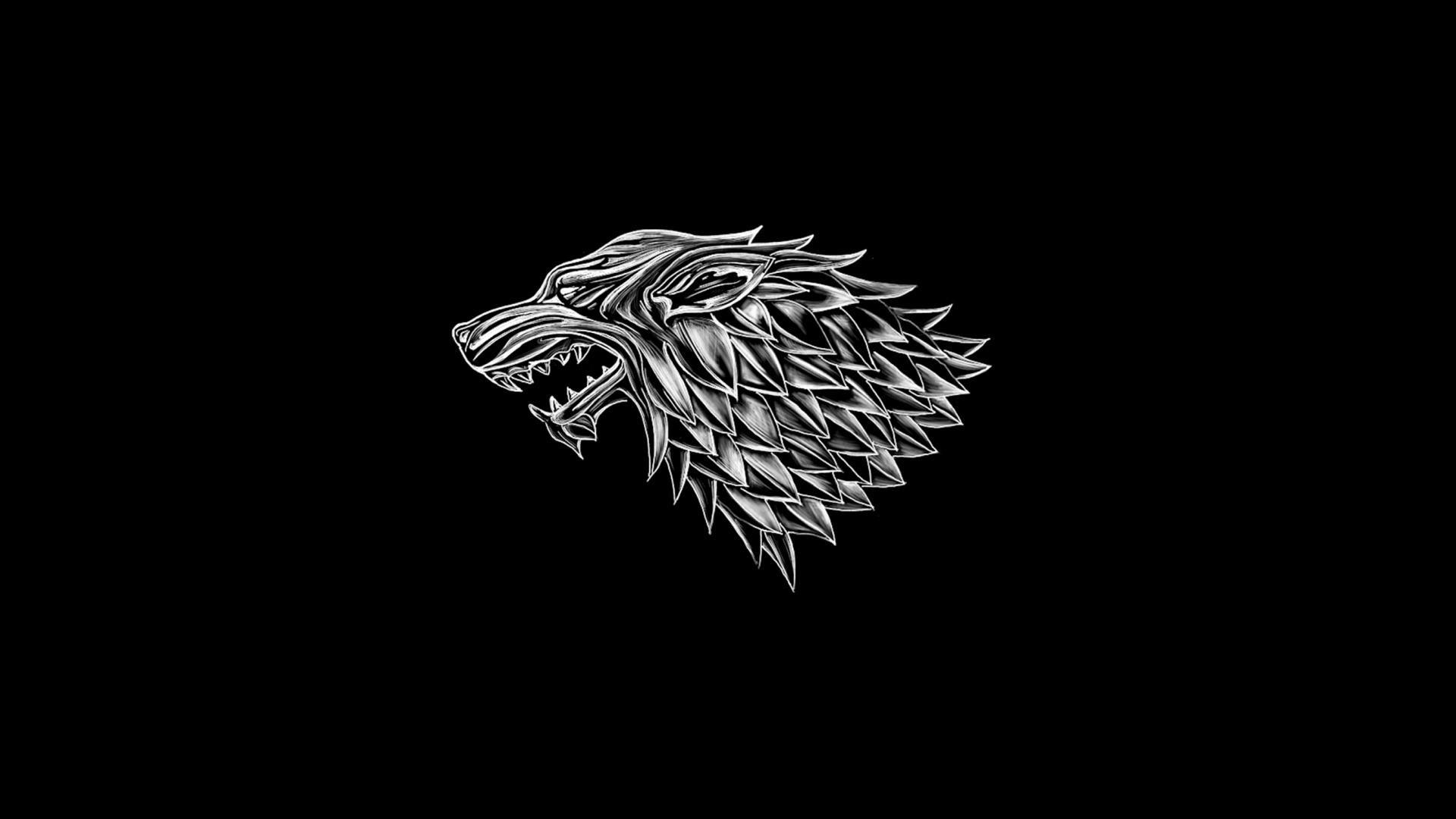 Of Thrones House Stark Simple Background Strap Wallpaper