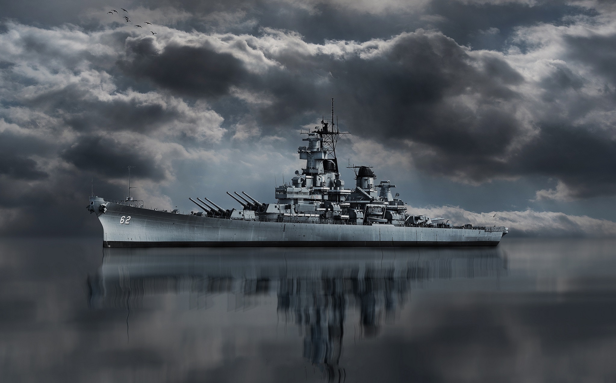 Battleship Military Uss New Jersey HD Wallpaper