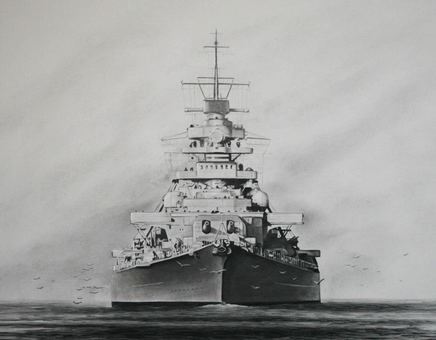 Battleship Bismarck by RainerKalwitz on