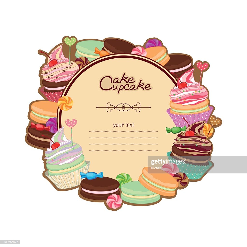 Patisserie Background Frame With The Sketch High Res Vector