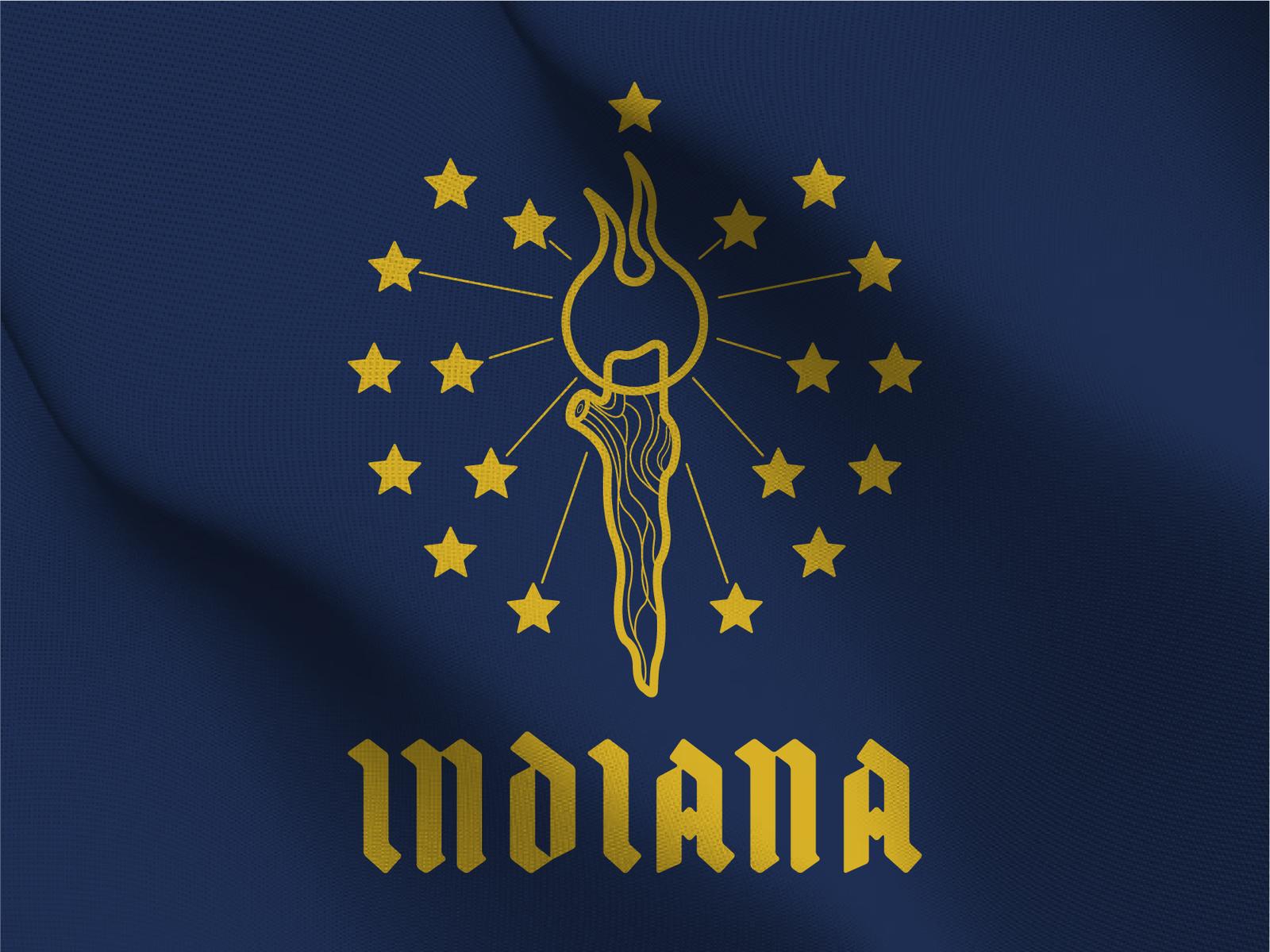 Indiana State Flag By Tyler Zent On Dribbble