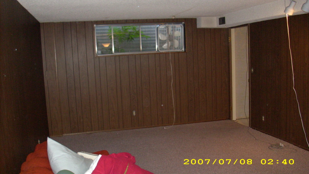 Some before and after picures of a basement I painted