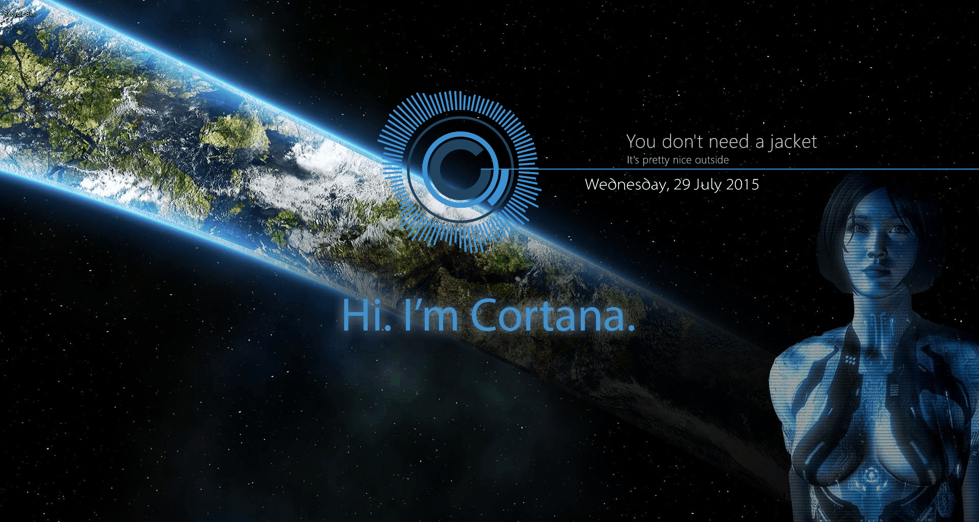 In Honor of Windows 10 and the Halo Series Hi Im Cortana