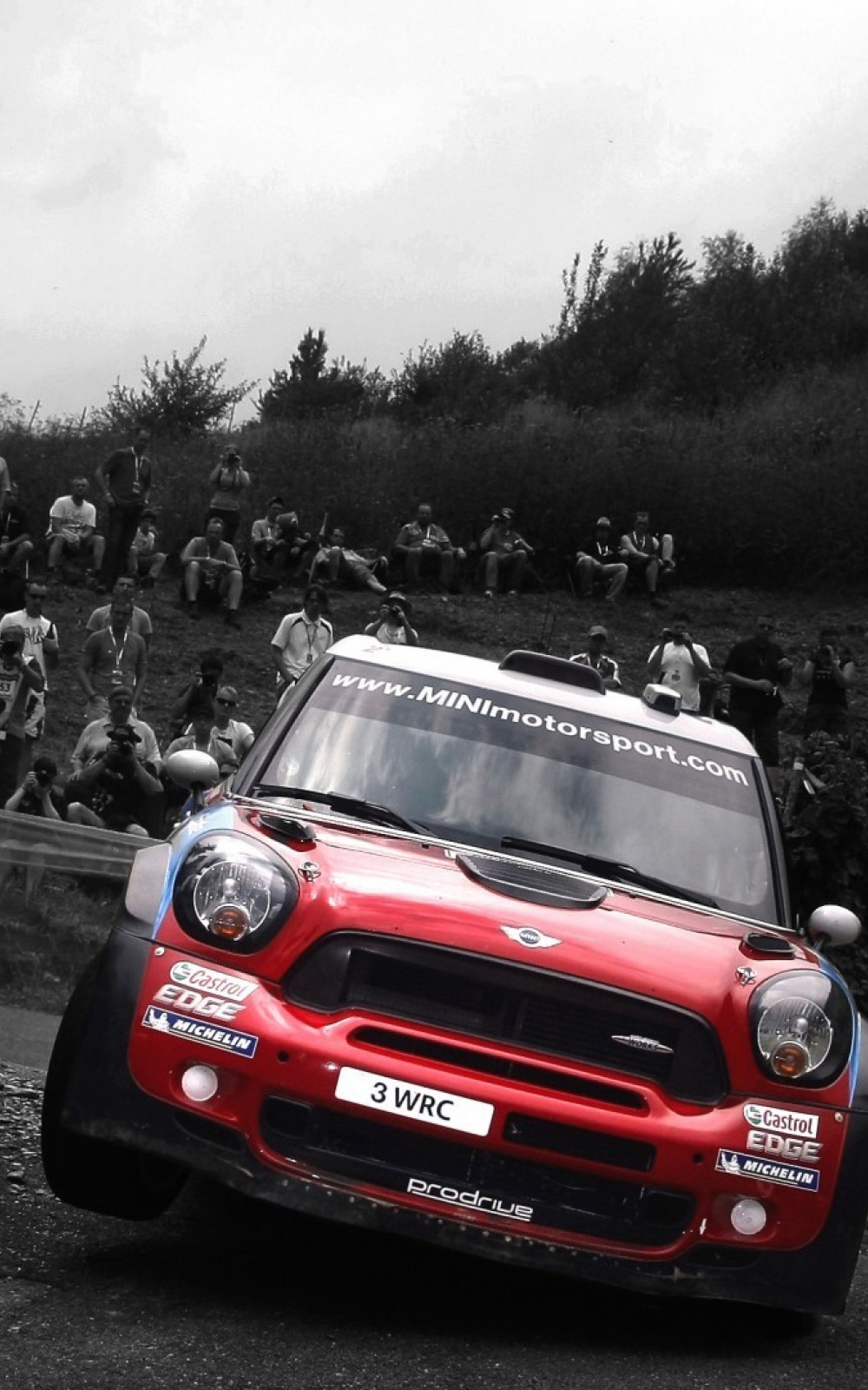 Black And White Red Mini Cooper Racing iPhone 6 Plus HD Wallpaper